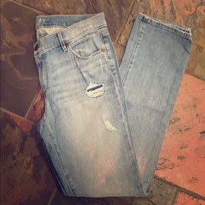 Distressed jeans